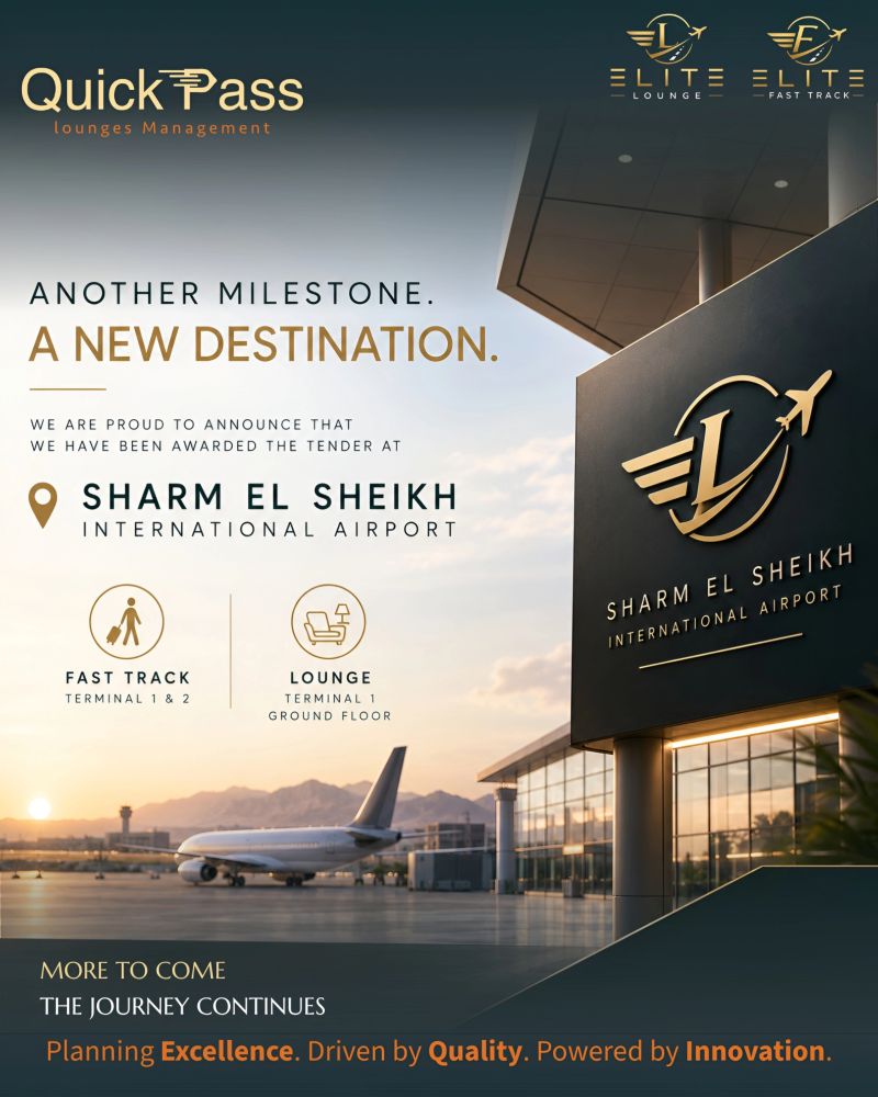 Quick Pass Awarded Lounge Operations at Terminal 1 and Fast Track Services at Terminals 1 & 2 – Sharm El Sheikh International Airport